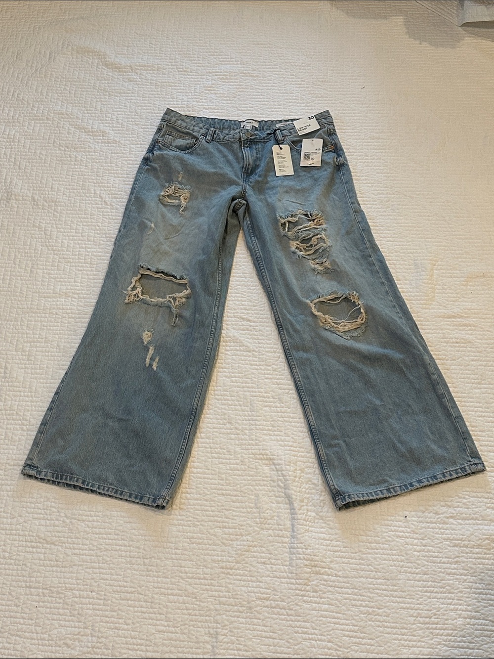 Forever 21 Low Rise Baggy Wide Leg Jeans Size 8
